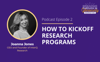 How To Kickoff Research Programs with Joanna Jones