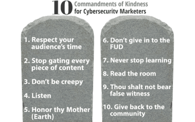 10 Commandments of Kindness for Cybersecurity Marketers